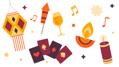 Diwali Festival Elements Vector Pack