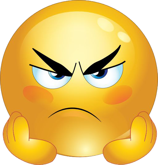 Angry Grumpy Face Emoji PNG