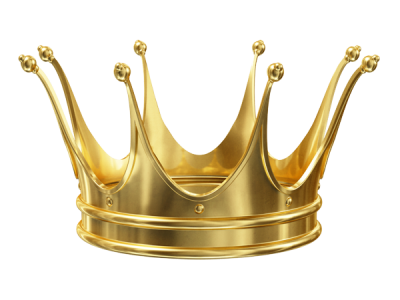 Golden Crown Realistic PNG Image
