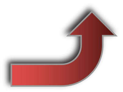 Red Curved Upward Arrow PNG