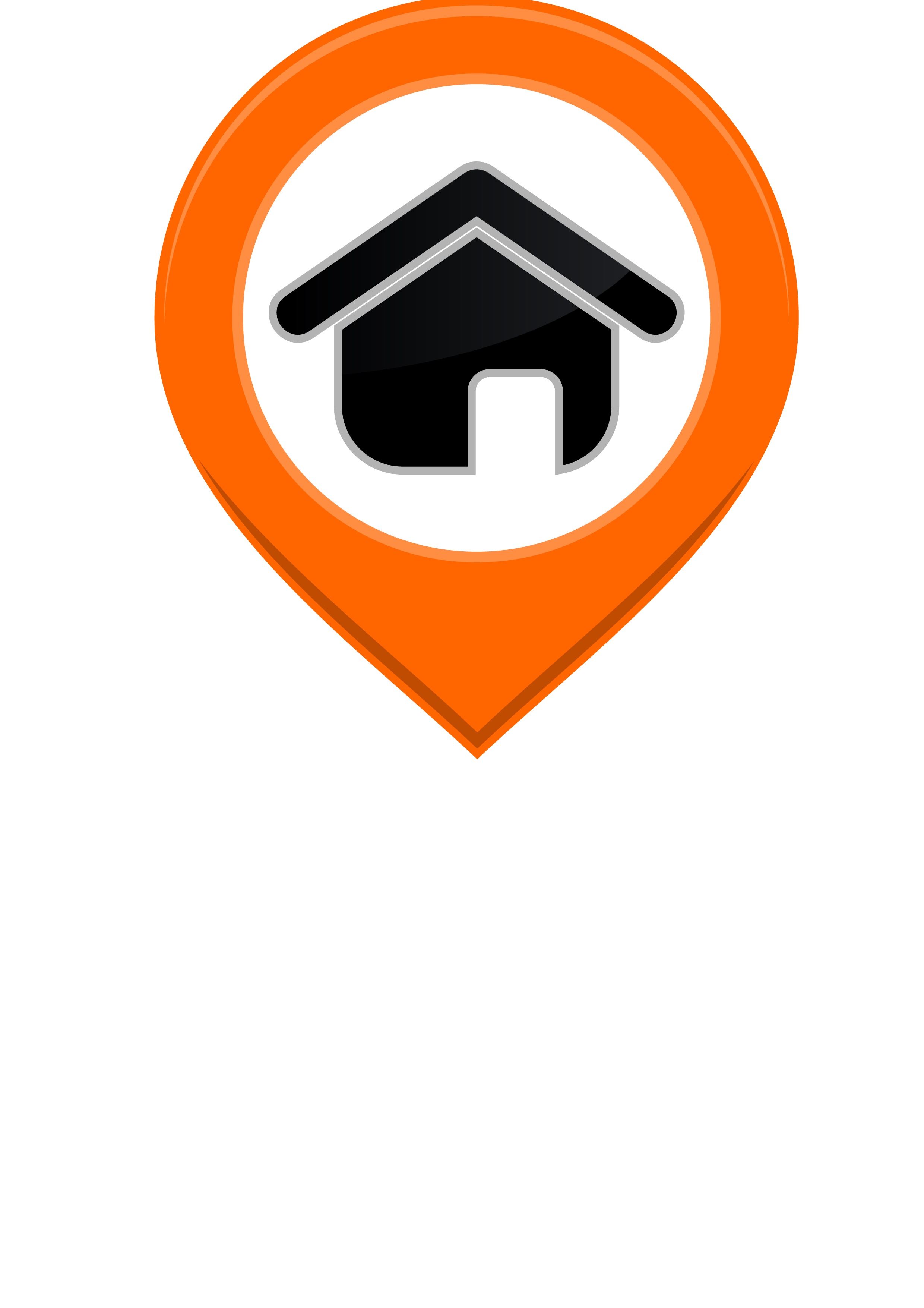 Orange Home Location Pin Icon