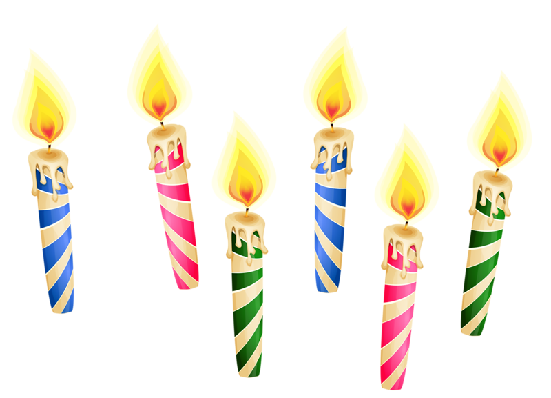 Birthday Candles Burning Vector