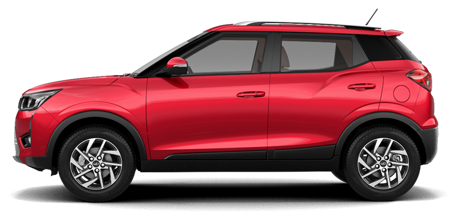 Red Mahindra XUV300 Car Profile View