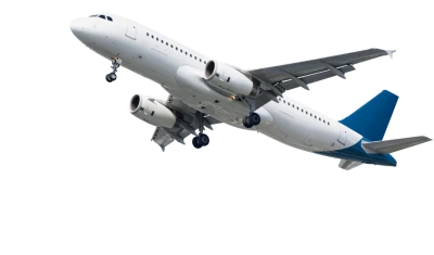 Airplane Taking Off Angled View