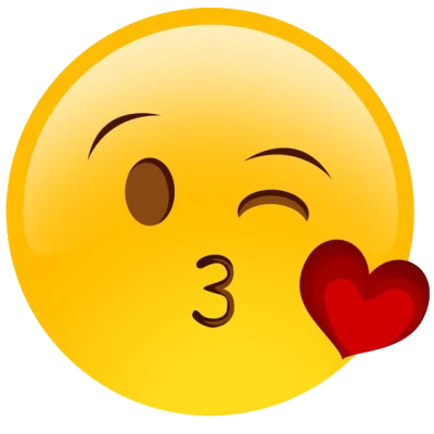 Winking Kiss Face Emoji