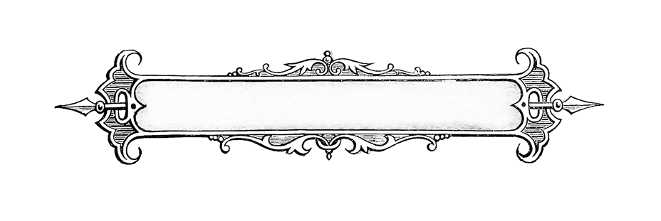 Vintage Ornate Banner Ribbon