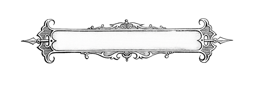 Vintage Ornate Banner Ribbon