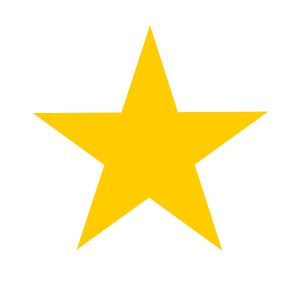 Gold Star Shape PNG Image