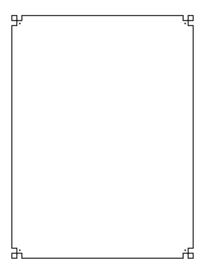 Geometric Corner Line Frame Free PNG