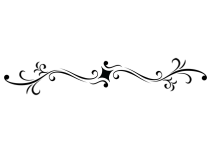 Elegant Swirl Divider Black PNG Image