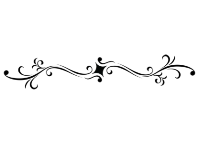 Elegant Swirl Divider Black PNG Image