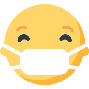 Smiley Face with Medical Mask Clipart