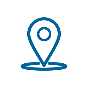 Blue Location Pin Outline Free PNG