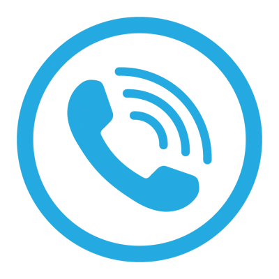 Blue Phone Circle Icon Free PNG