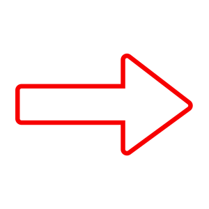 Red Right Arrow Outline PNG Image