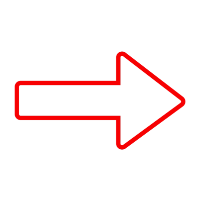 Red Right Arrow Outline PNG Image