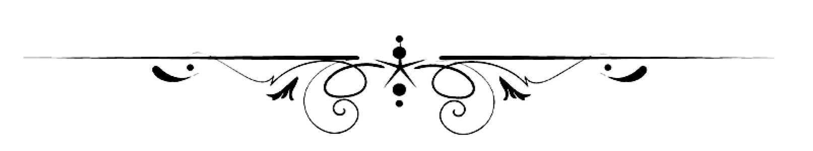 Floral Swirl Text Divider Free PNG