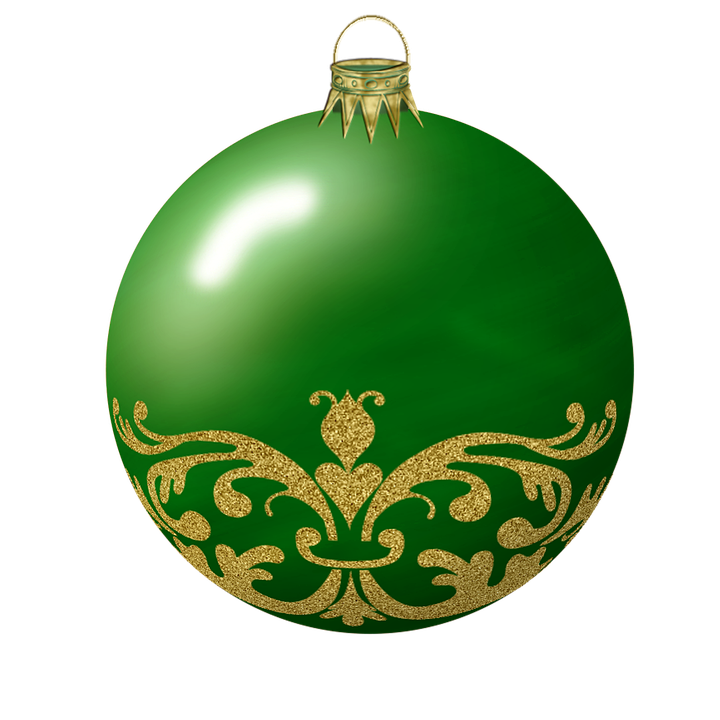 Green Christmas Bauble Ornament Clipart