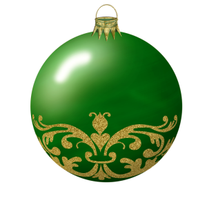 Green Christmas Bauble Ornament Clipart