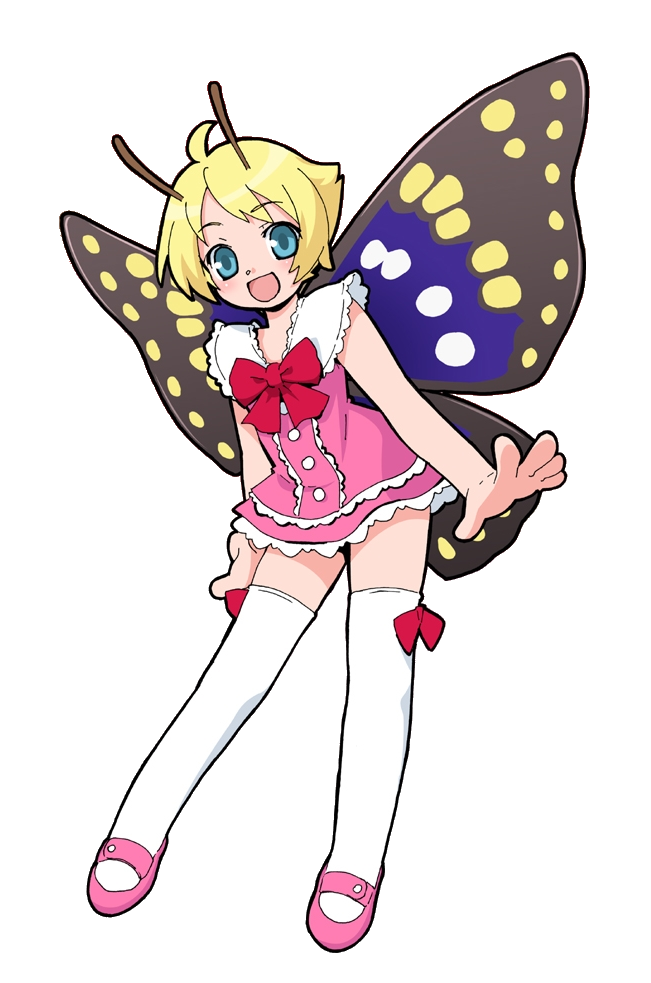 Anime Butterfly Girl Illustration Free PNG