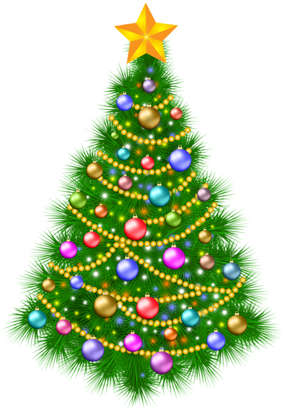 Decorated Christmas Tree Clipart