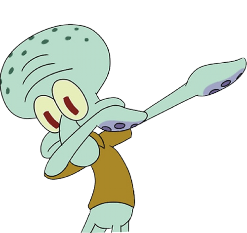 Squidward Dabbing Meme Clipart