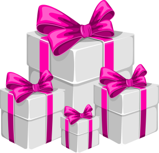 Gift Boxes With Pink Ribbon Free PNG
