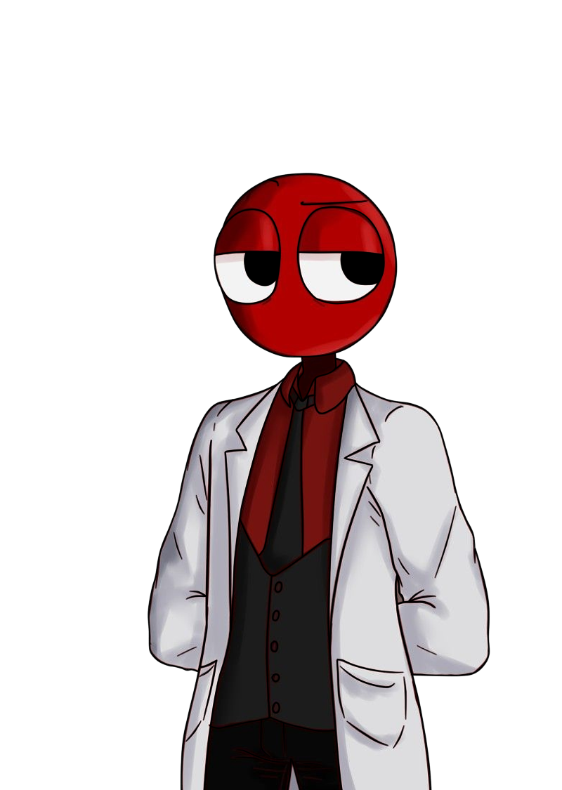 Red Headed Scientist Cartoon Character Clipart