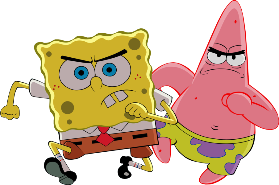 SpongeBob And Patrick Running Meme Clipart