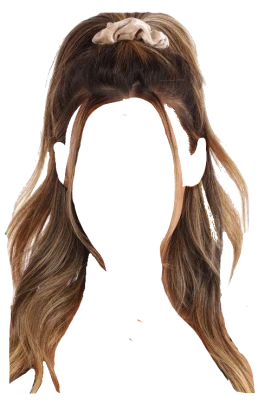 Brown Hair Wig Cutout Free PNG