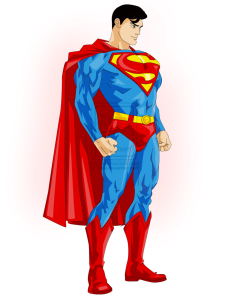 Superman Standing Cartoon Free PNG