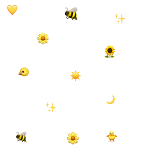 Cute Emoji Pattern with Bees and Sun Clipart