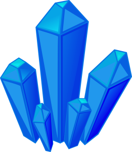 Glowing Blue Magic Crystals Illustration Clipart