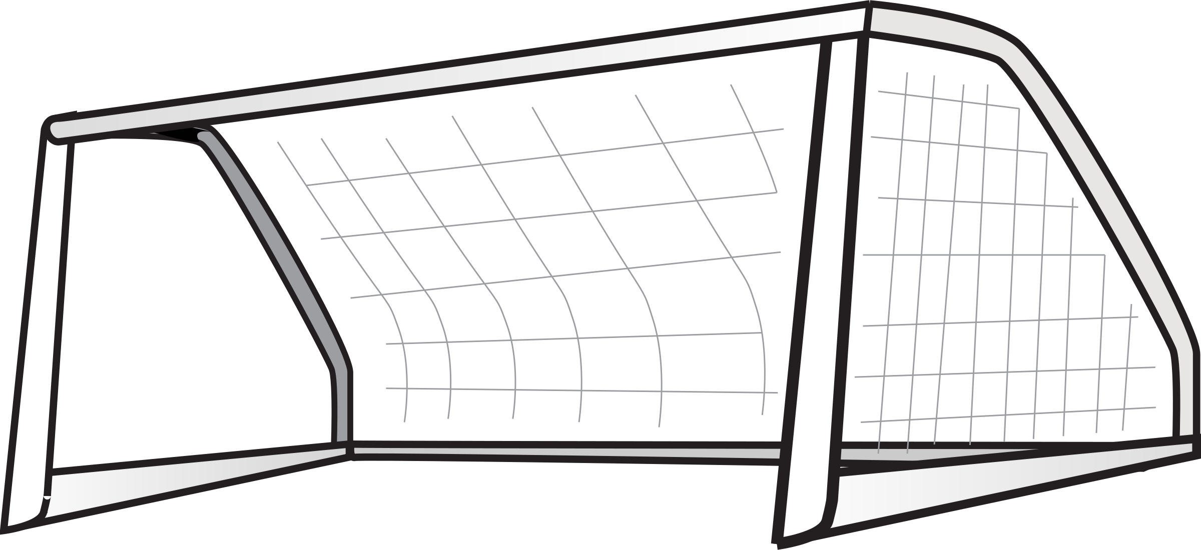 3D Soccer Football Goal Net Clipart