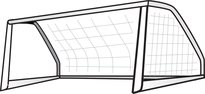 3D Soccer Football Goal Net Clipart
