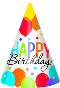 Colorful Happy Birthday Party Hat Clipart