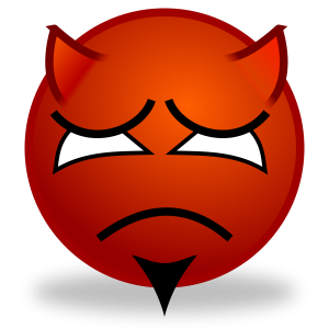 Red Devil Evil Emoji Clipart