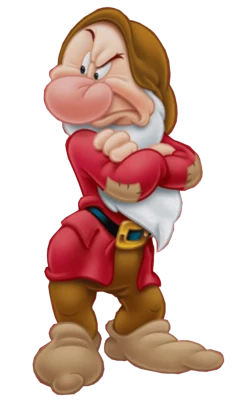 Grumpy Dwarf Cartoon Character Transparent Background