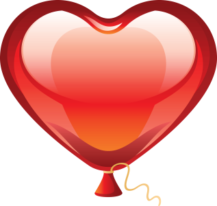 Red Heart Shaped Balloon Free PNG