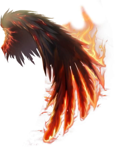 Dark Flaming Angel Wings Clipart