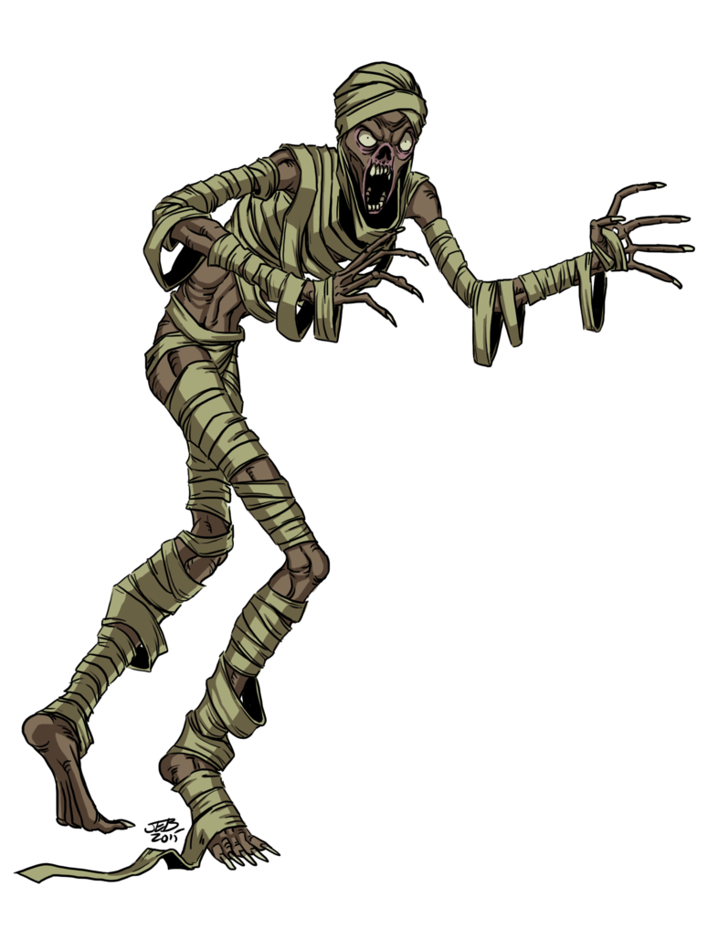 Scary Cartoon Mummy Monster Clipart