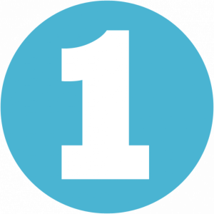 Number 1 Light Blue Circle Icon Free PNG
