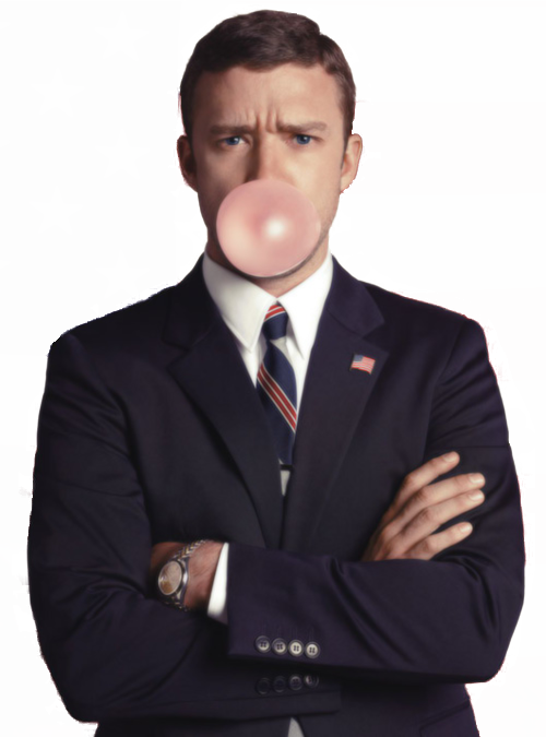 Man In Suit Blowing Bubblegum Clipart