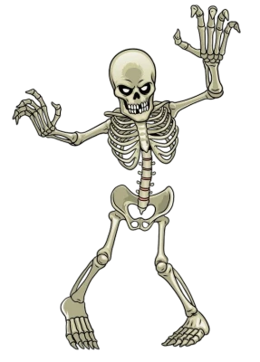 Dancing Halloween Skeleton Cartoon Free PNG
