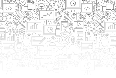 Business SEO Line Icons Pattern Clipart
