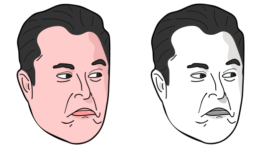 Elon Musk Cartoon Face Portrait Free PNG