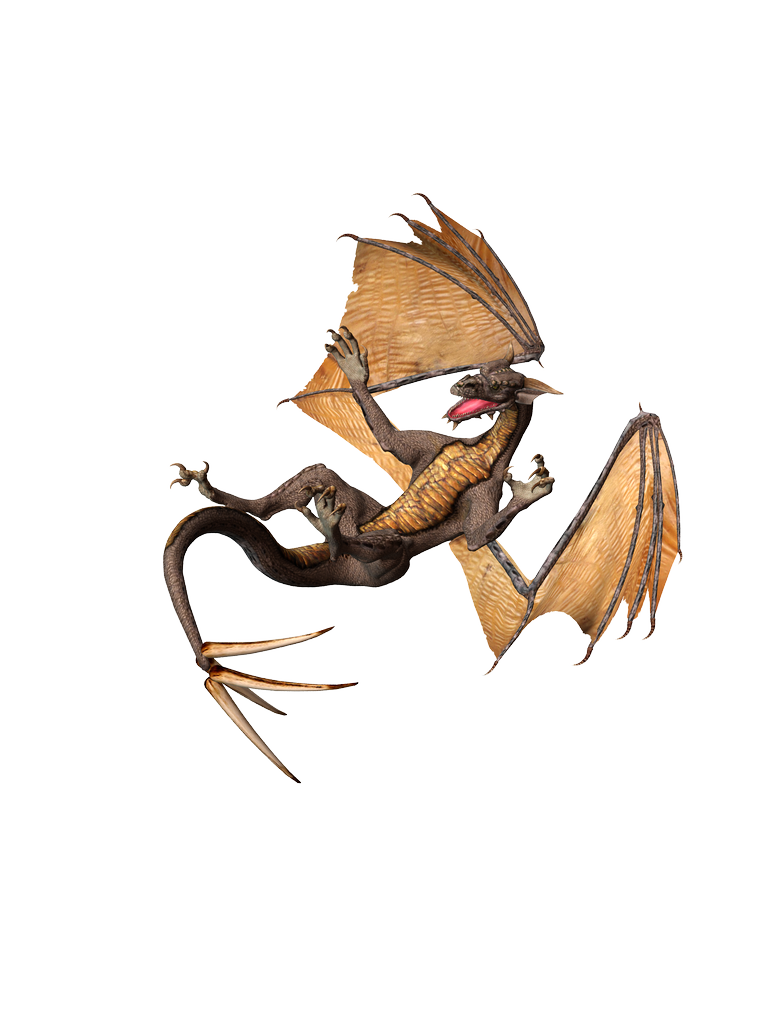 Falling Fantasy Dragon Clipart Free PNG