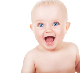Cute Smiling Baby Portrait PNG Image