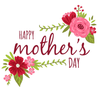 Happy Mothers Day Floral Text Clipart