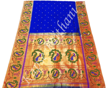 Blue Paithani Saree Indian Dress Free PNG